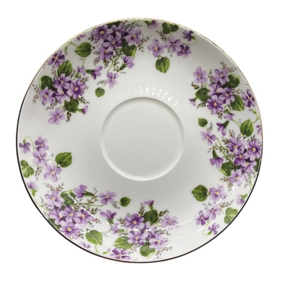 Gracie Bona China tea cup and saucer By Coastline Imports Flowers Gold Rim - Picture 3 of 4